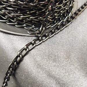 Декоративные цепи, цвет черный 1,0 мм