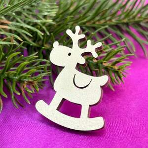 Деревянный декор новогодний Маленький лось 4 см