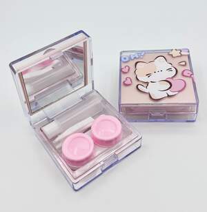 Дорожный набор для хранения контактных линз, розовый