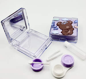 Дорожный набор для хранения контактных линз, сиреневый