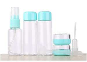 Дорожный набор емкостей для косметики 7в1, голубой