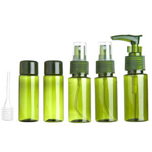 Дорожный набор емкостей для косметики оливковый, 6 предметов