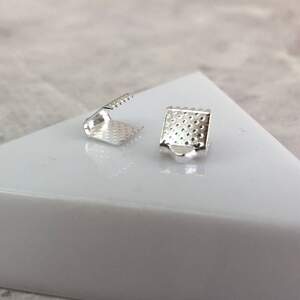 Зажим для лент и шнура 6 мм, уп 10 шт - светлое серебро