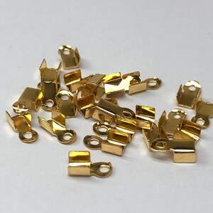 Зажим-концевик на леску 3х6 мм - 3г/уп - лимонное золото