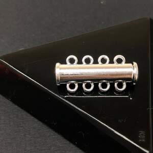 Замок магнитный 6х24 мм на 4 линии, цвет - сталь