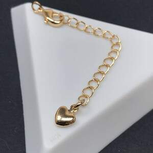 Замок с цепочкой гипоаллергенный сплав 5х10мм - лимонное золото