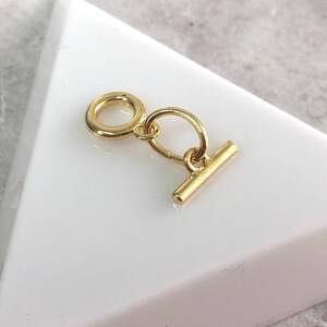 Замок тогл гипоаллергенный сплав 8 мм, цвет - лимонное золото