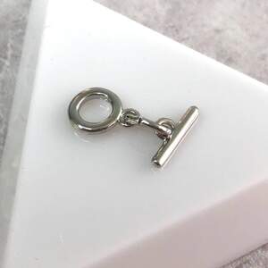 Замок тогл гипоаллергенный сплав 8 мм, цвет - сталь