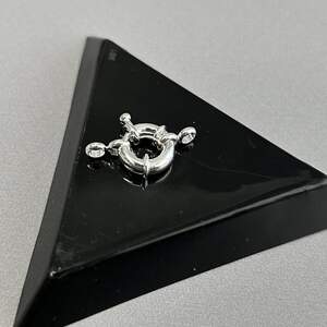 Замок-карабин шпрингельный 11 мм, светлое серебро