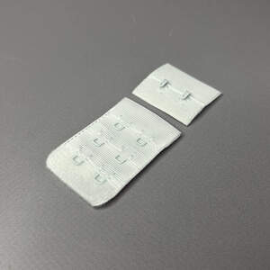 Застежка для бюстгальтера на 2 крючка, белый 3,5х5 см