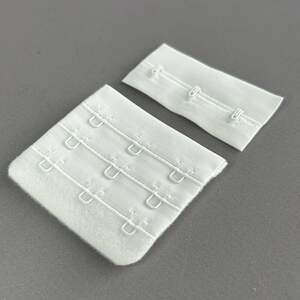 Застежка для бюстгальтера на 3 крючка, белый 5х5,5 см