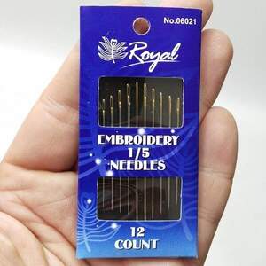 Иглы 12шт 1/5 для ручного шитья Sindtex (06021)