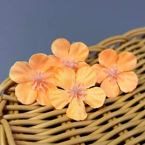 Искусственный цветок вишни 3 см - оранжевый