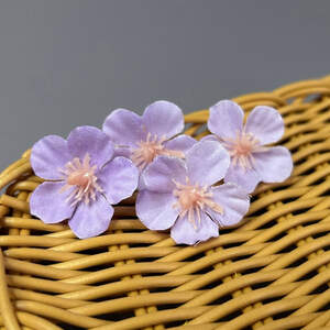 Искусственный цветок вишни 3 см - сиреневый