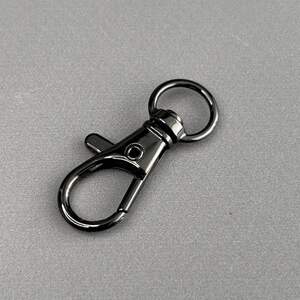 Карабин для сумки 10 мм, темный никель - 3,7 см