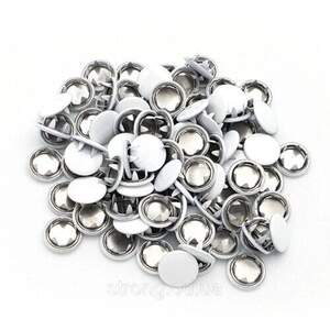 Кнопка Baby 9,5мм Белая с закрытой шляпкой (1440шт.) (212223)