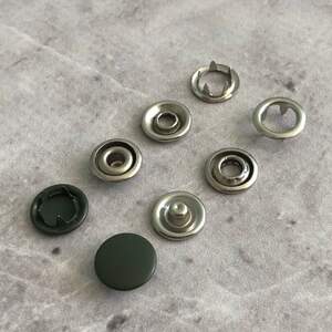 Кнопка Baby 9,5мм с закрытой шляпкой Хаки 50шт. (327)