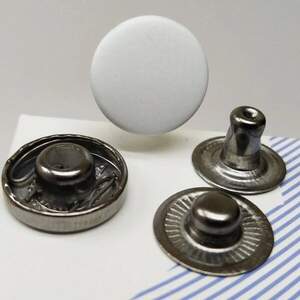 Кнопка Альфа 15мм Белая матовая (10шт) (00247)