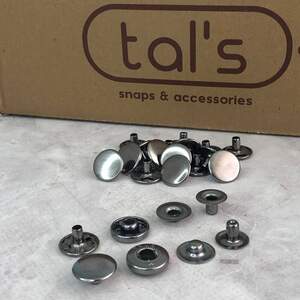 Кнопка Альфа 15мм Темный Никель (720шт) Tals (00247)