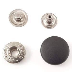 Кнопка Альфа с Черной пластиковой шляпкой 20мм (00757)