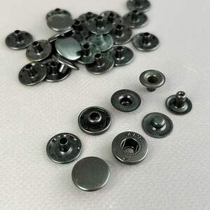 Кнопка нержавейка Альфа - 15мм Темный Никель Tals (50шт) (00247)