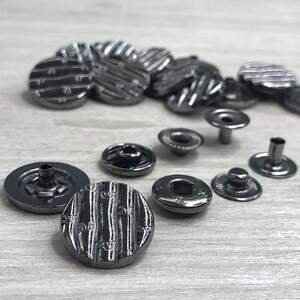 Кнопка Таблетка - 17мм Блэк никель 50шт. Нержавейка (108917)