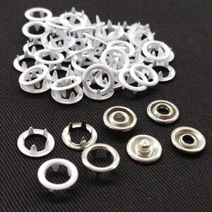 Кнопка трикотажная Baby 10,5 Турция Белая (50шт.)