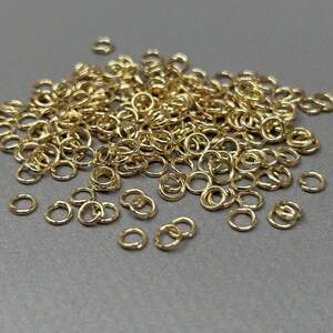 Колечко соединительное, одинарное 4 мм, цвет золото - 10г/уп