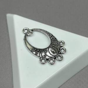 Коннектор металлический Медальон 18х31мм, Сталь