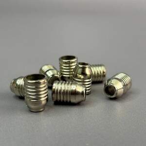 Концевик для шнура пластиковый 15 мм - серебро Концевик для шнура пластиковый 15 мм - серебро