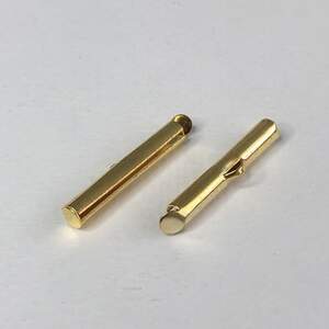 Концевик-трубочка слайдер для украшений 25 мм - лимонное золото