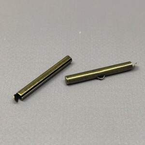 Концевик-трубочка слайдер для украшений 35 мм - бронза