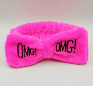 Косметическая повязка на голову для умывания, розовая