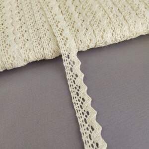 Кружево льняное 1,3см - Бежевый (М6577)