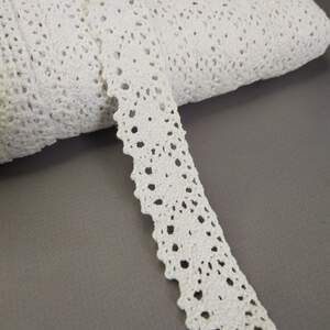Кружево льняное 2,5 см - Белый (М5001-12)