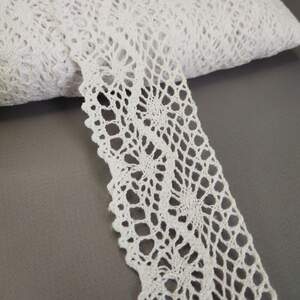 Кружево льняное 4,5см - Белый (М6599)