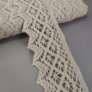 Кружево льняное 5,5см - Пудровый (М6368)