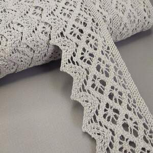 Кружево льняное 5см - Серый (М6368)