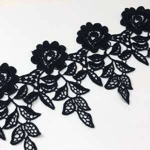 Кружево макраме Sindtex 10 см (9м) Цвет - Черный (20170214-35)