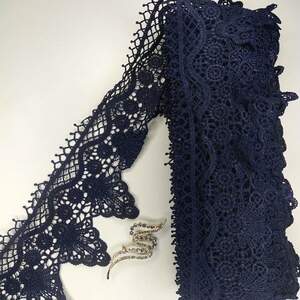 Кружево макраме Sindtex 10см (13м) Цвет - Синий тёмный (11-LY018-0234-3)