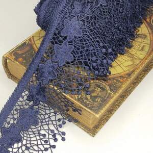 Кружево макраме Sindtex 10см (13м) Цвет - Синий темный (729-99-154)