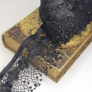 Кружево макраме Sindtex 10см (13м) Цвет - Черный (729-99-039)