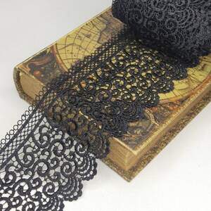 Кружево макраме Sindtex 10см (13м) Цвет - Черный (SF3107-039) Кружево макраме Sindtex 10см (13м) Цвет - Черный (SF3107-039)