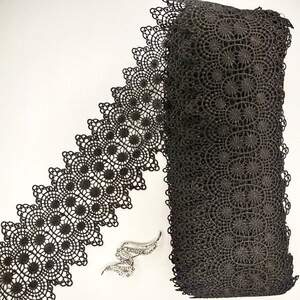 Кружево макраме Sindtex 10см (20м) Цвет - Черный (21-Y12168-3)