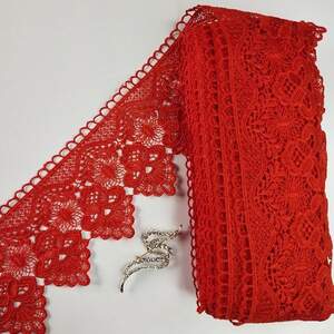 Кружево макраме Sindtex 11см (13м) Цвет - Красный (37-D22225A-4)