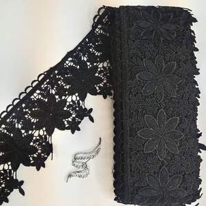 Кружево макраме Sindtex 11см (13м) Цвет - Черный (34-C70323-2)