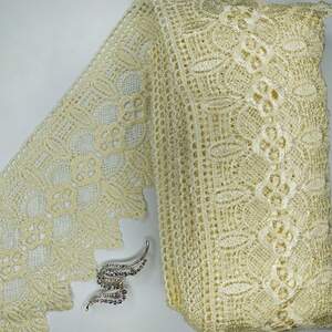 Кружево макраме Sindtex 12см (13м) Цвет - Молочный (17-L0370-1)