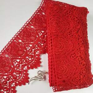 Кружево макраме Sindtex 14см (13м) Цвет - Красный (41-LY018-0278-4) Кружево макраме Sindtex 14см (13м) Цвет - Красный (41-LY018-0278-4)