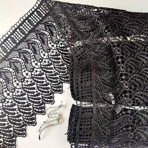 Кружево макраме Sindtex 17см (13м) Цвет - Черный (45-SF3476A-2) Кружево макраме Sindtex 17см (13м) Цвет - Черный (45-SF3476A-2)