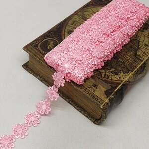 Кружево макраме Sindtex 2,5см (13м) Цвет - Розовый (10070-007) Кружево макраме Sindtex 2,5см (13м) Цвет - Розовый (10070-007)